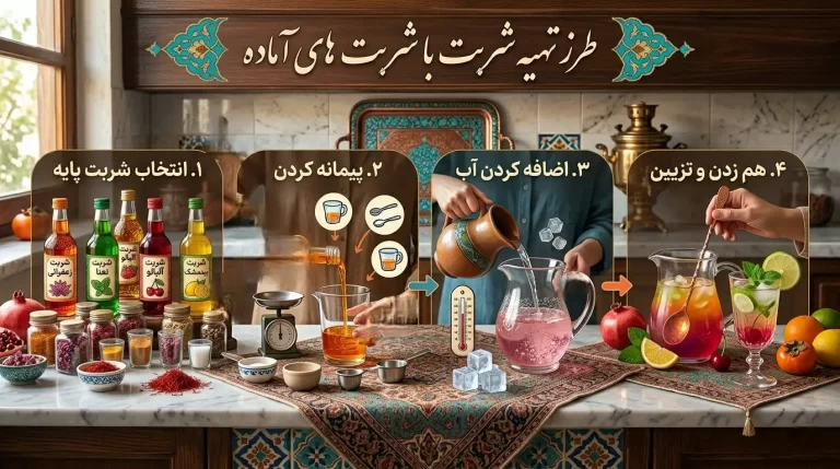 مراحل تهیه شربت خانگی